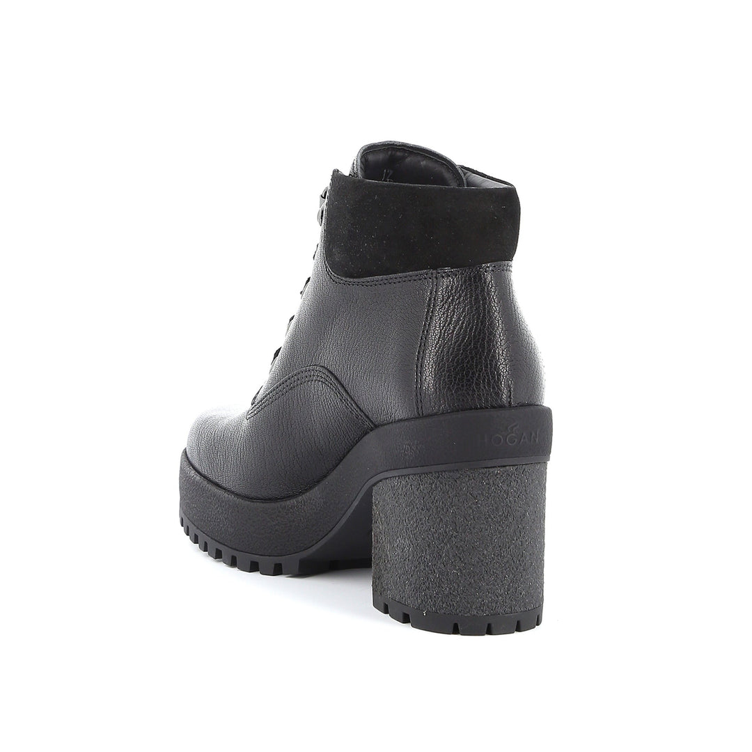 Hogan H475 Grained Leather Ankle Boots