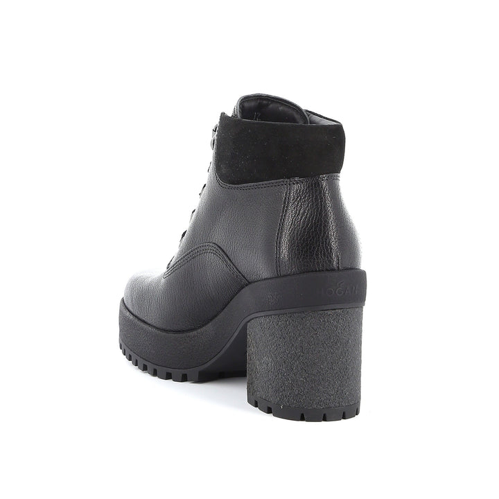 Hogan H475 Grained Leather Ankle Boots