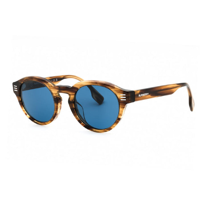 Burberry Sunglasses Round Full Rim, Brown Frame and Dark Blue Lens BE4404F409680