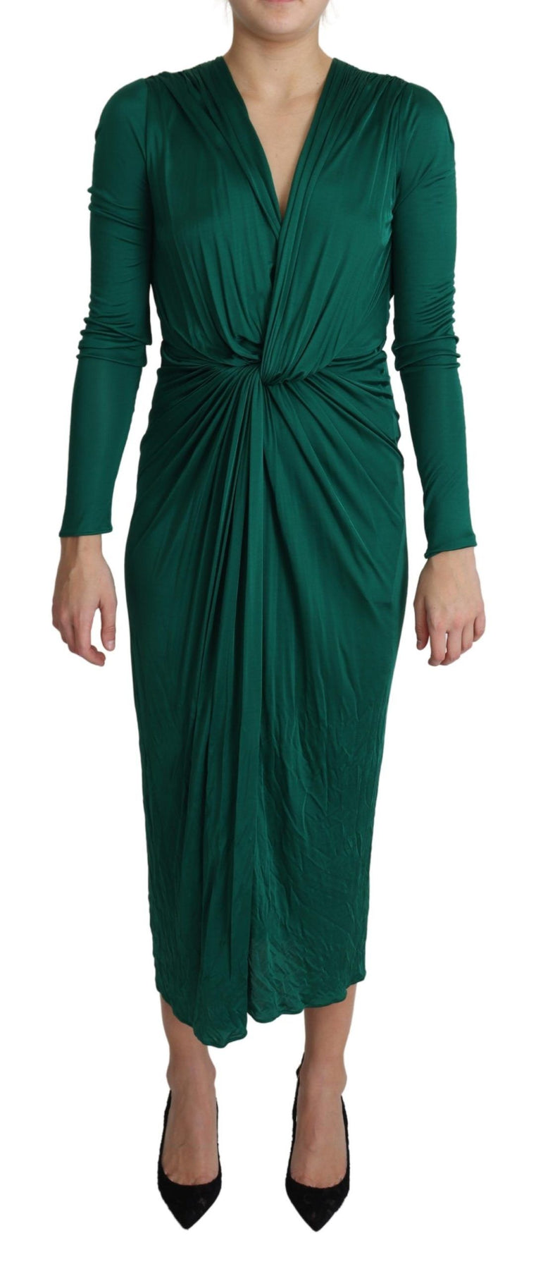 dolce and gabbana emerald green dress For all your black tie needs this summer , Sophie wears Dolce and Gabbana Emerald Green Silk Maxi Dress