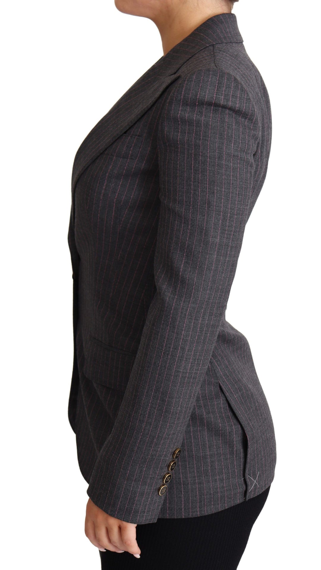 Dolce & Gabbana - Dolce & Gabbana Elegant Gray Stretch Wool Blazer - JKT2807 - 36 - Ask Me Wear