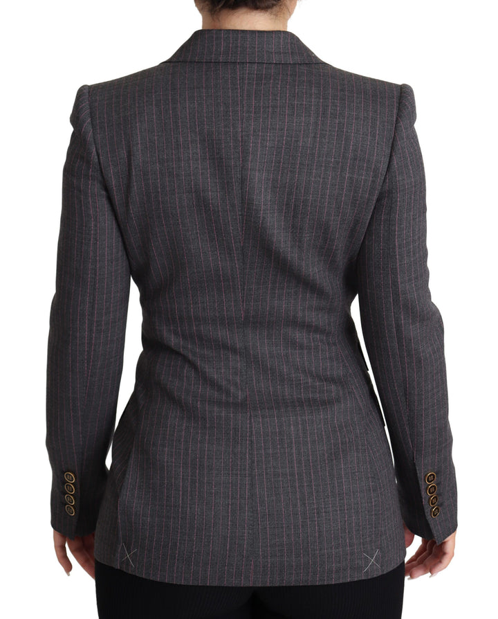 Dolce & Gabbana - Dolce & Gabbana Elegant Gray Stretch Wool Blazer - JKT2807 - 36 - Ask Me Wear