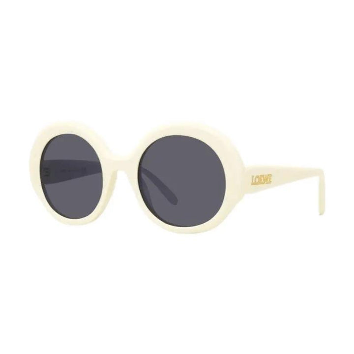 Loewe Sample Sale | Loewe Sunglasses Rectangle Full Rim, Ivory Frame And Smoke Lens Lw40135I25A - Sunglasses | Designer outlet