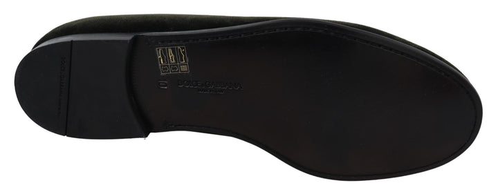 Dolce &amp; Gabbana Sample Sale Dolce &amp; Gabbana Green Velvet Slip On Mens Loafers Shoes - | Designer outlet