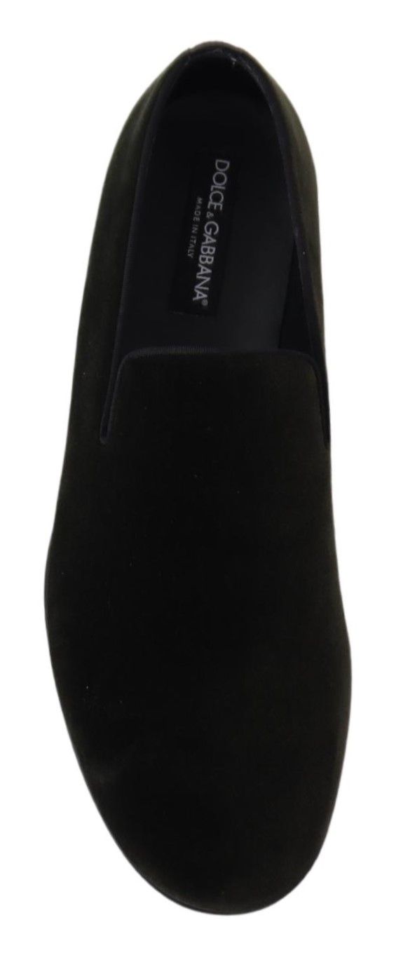 Dolce &amp; Gabbana Sample Sale Dolce &amp; Gabbana Green Velvet Slip On Mens Loafers Shoes - | Designer outlet