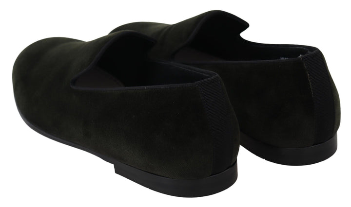 Dolce &amp; Gabbana Sample Sale Dolce &amp; Gabbana Green Velvet Slip On Mens Loafers Shoes - | Designer outlet
