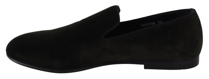 Dolce &amp; Gabbana Sample Sale Dolce &amp; Gabbana Green Velvet Slip On Mens Loafers Shoes - | Designer outlet
