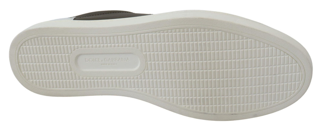 Dolce &amp; Gabbana Sample Sale Dolce &amp; Gabbana White Green Leather Low Top Sneakers Shoes - | Designer outlet