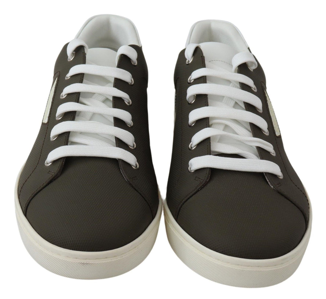 Dolce &amp; Gabbana Sample Sale Dolce &amp; Gabbana White Green Leather Low Top Sneakers Shoes - | Designer outlet