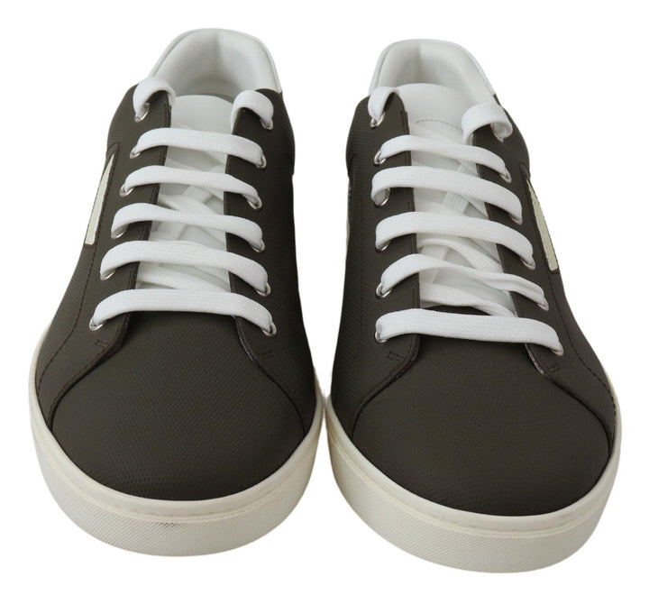 Dolce &amp; Gabbana Sample Sale Dolce &amp; Gabbana White Green Leather Low Top Sneakers Shoes - | Designer outlet
