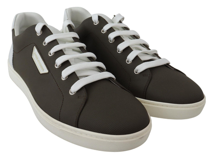 Dolce &amp; Gabbana Sample Sale Dolce &amp; Gabbana White Green Leather Low Top Sneakers Shoes - | Designer outlet