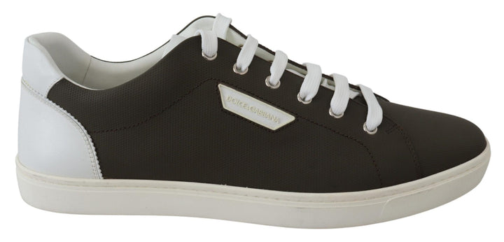Dolce &amp; Gabbana Sample Sale Dolce &amp; Gabbana White Green Leather Low Top Sneakers Shoes - | Designer outlet