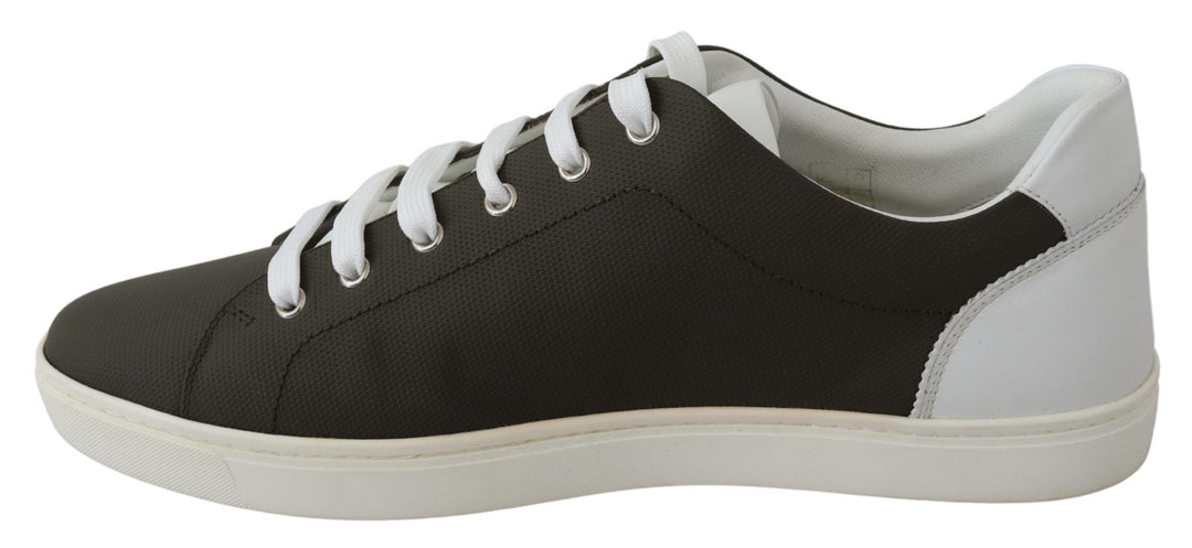 Dolce &amp; Gabbana Sample Sale Dolce &amp; Gabbana White Green Leather Low Top Sneakers Shoes - | Designer outlet