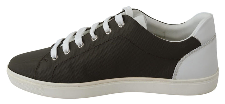 Dolce &amp; Gabbana Sample Sale Dolce &amp; Gabbana White Green Leather Low Top Sneakers Shoes - | Designer outlet