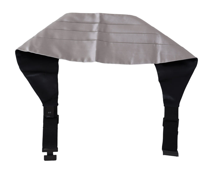Dolce &amp; Gabbana Sample Sale Dolce &amp; Gabbana Gray Men Waist Belt 100% Silk Cummerbund - | Designer outlet