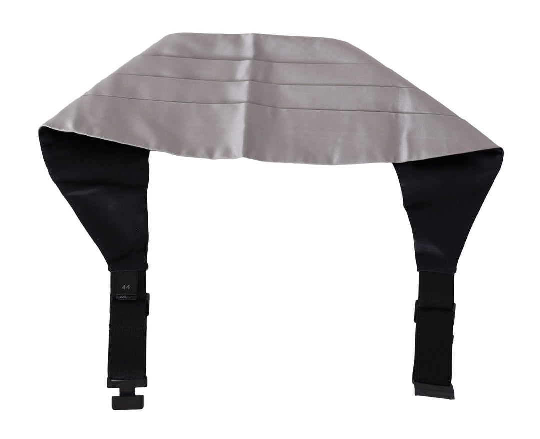Dolce &amp; Gabbana Sample Sale Dolce &amp; Gabbana Gray Men Waist Belt 100% Silk Cummerbund - | Designer outlet