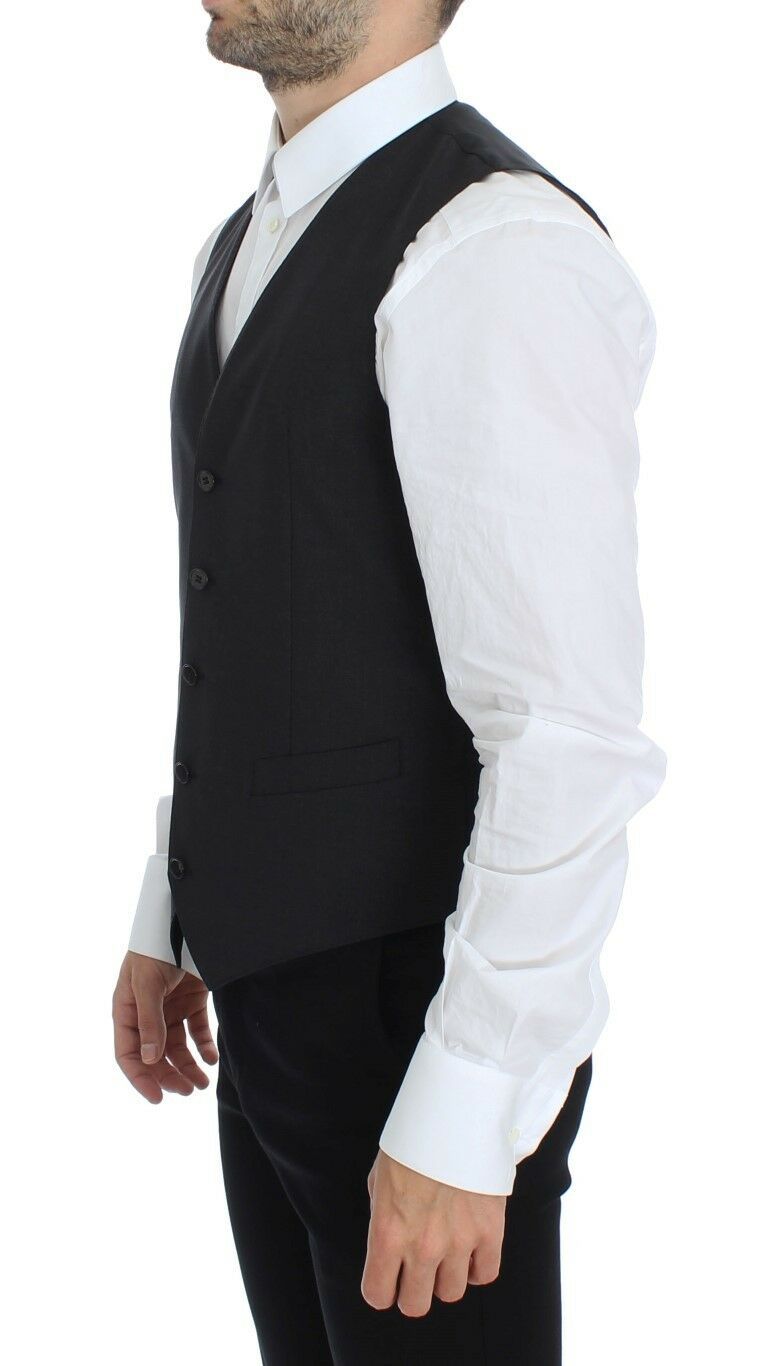 Dolce &amp; Gabbana Sample Sale Dolce &amp; Gabbana Gray Wool Stretch Dress Blazer Vest - | Designer outlet