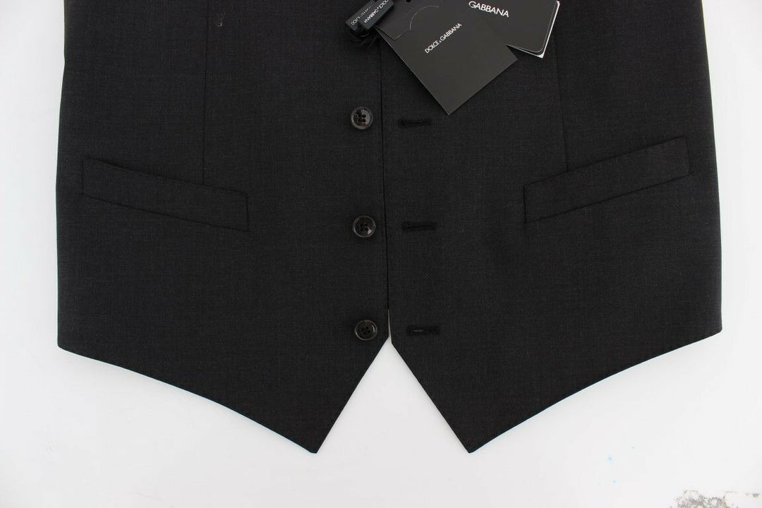 Dolce &amp; Gabbana Sample Sale Dolce &amp; Gabbana Gray Wool Stretch Dress Blazer Vest - | Designer outlet