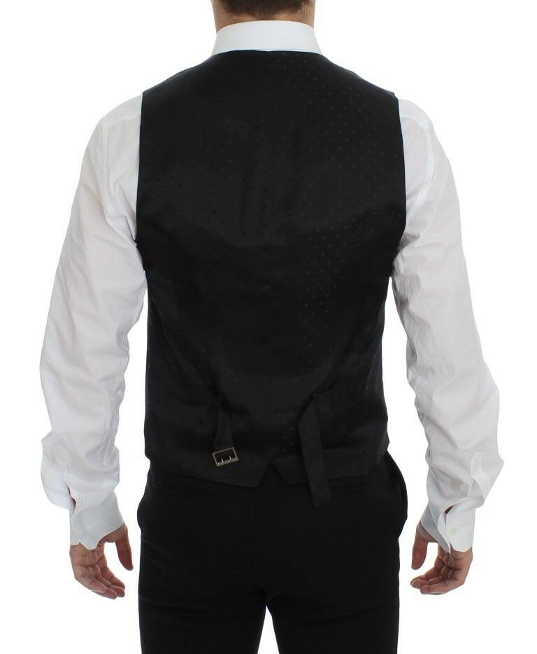 Dolce &amp; Gabbana Sample Sale Dolce &amp; Gabbana Black Wool Logo Dress Gilet Vest - | Designer outlet