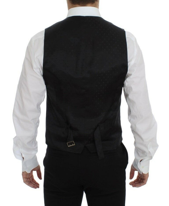 Dolce &amp; Gabbana Sample Sale Dolce &amp; Gabbana Black Wool Logo Dress Gilet Vest - | Designer outlet