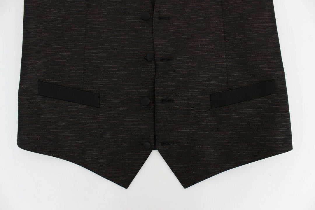 Dolce &amp; Gabbana Sample Sale Dolce &amp; Gabbana Black Wool Logo Dress Gilet Vest - | Designer outlet