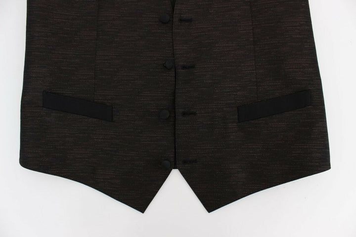 Dolce &amp; Gabbana Sample Sale Dolce &amp; Gabbana Black Wool Logo Dress Gilet Vest - | Designer outlet