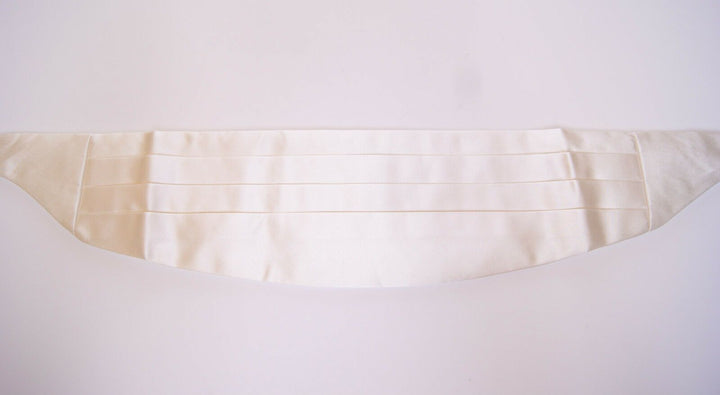 Dolce &amp; Gabbana Sample Sale Dolce &amp; Gabbana White Waist Tuxedo Smoking Belt Cummerbund - | Designer outlet