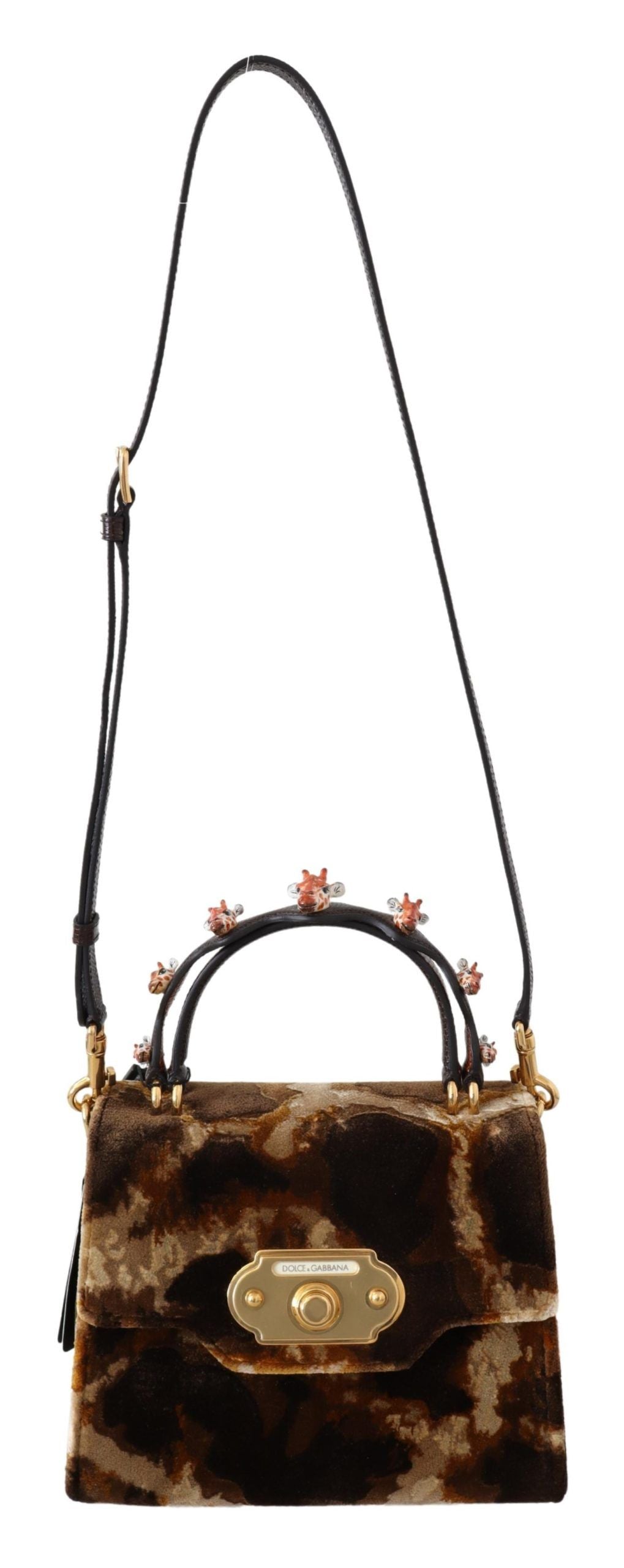 【VIP価格】DOLCE & GABBANA Giraffe Gold Welcome Bag Dolce & Gabbana Elegant Giraffe Pattern Welcome Bag with