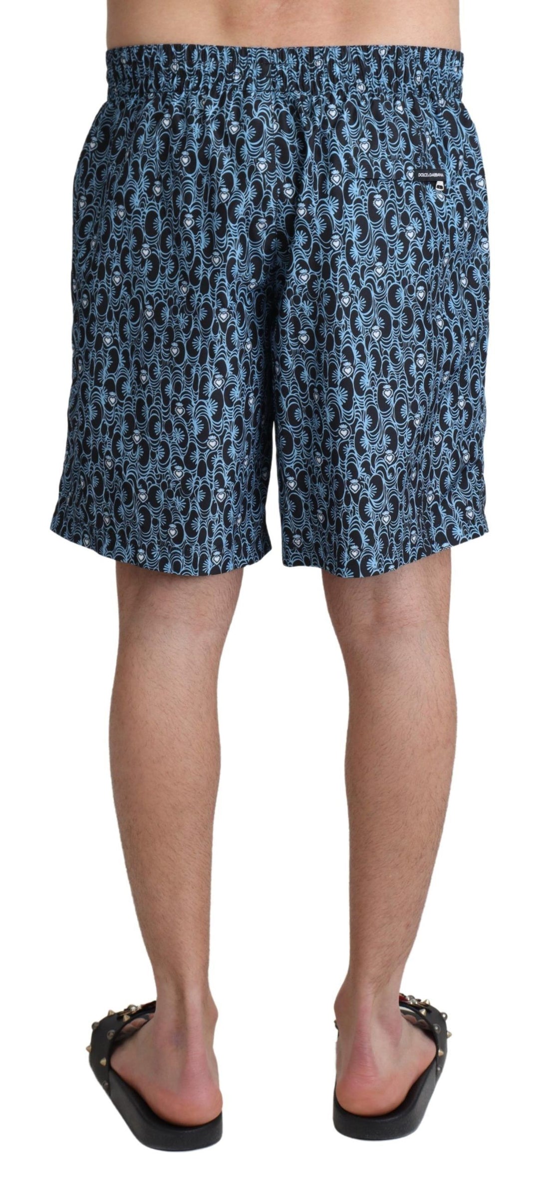 Dolce &amp; Gabbana Sample Sale Dolce &amp; Gabbana Blue Patterned Print Beachwear Shorts Swimwear - | Designer outlet