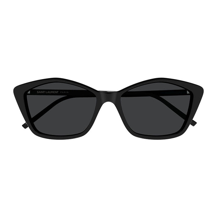 Saint Laurent Sunglasses Cat Eye Full Rim, Shiny Black Frame and Grey Lens SL775001