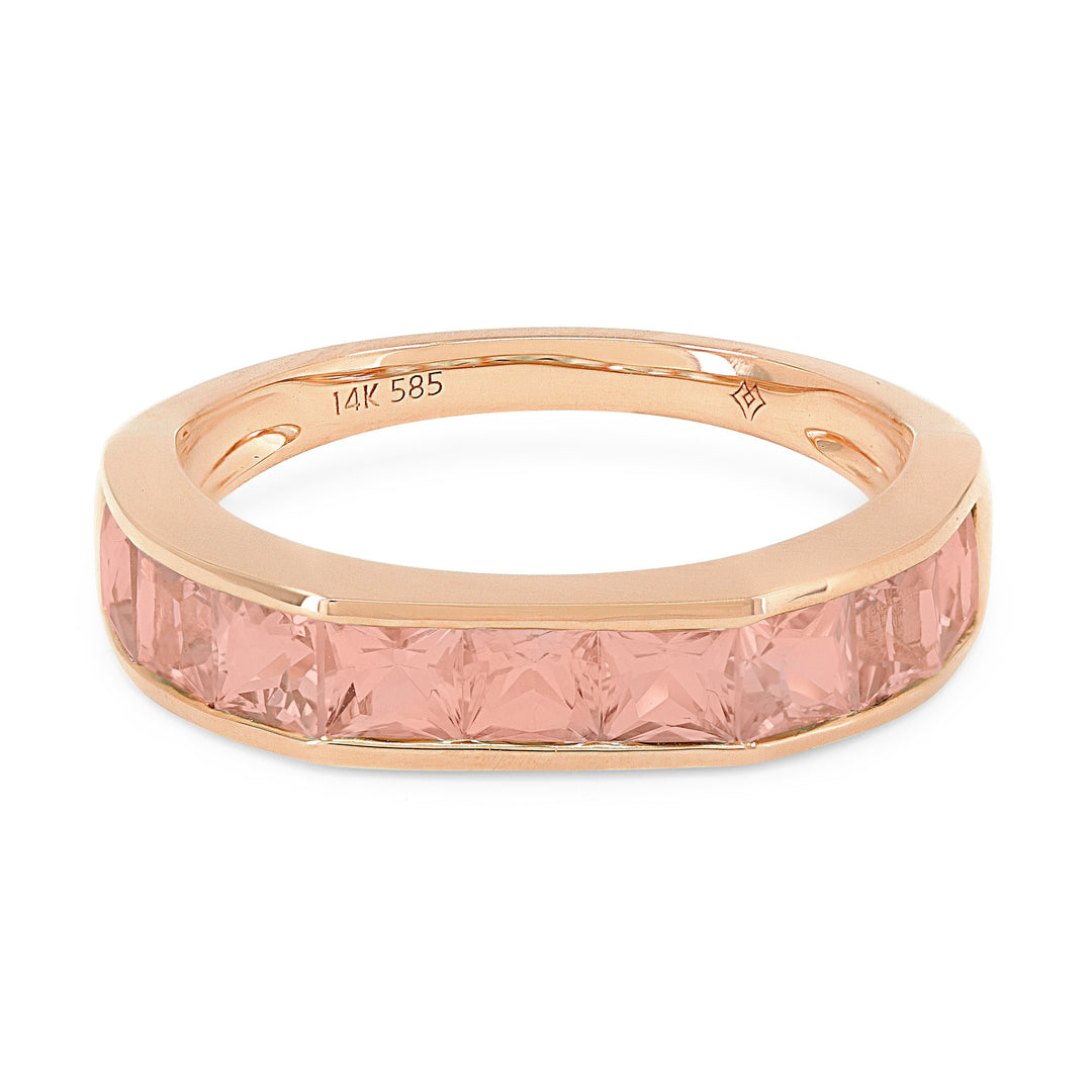 Rings - 14K Rose Gold,Created Morganite RING - R1512CMGP - Ask Me Wear