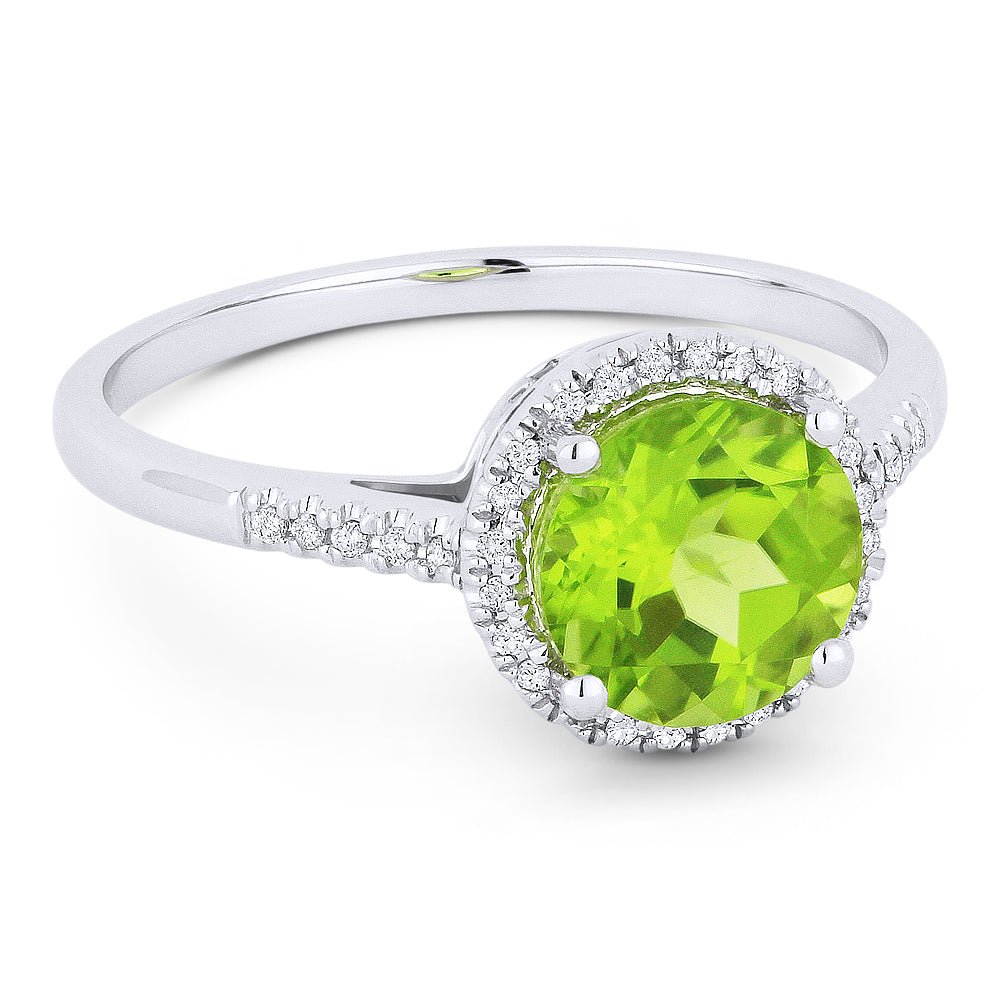 Rings - 14K White Gold,Peridot RING - R1065PRW - Ask Me Wear