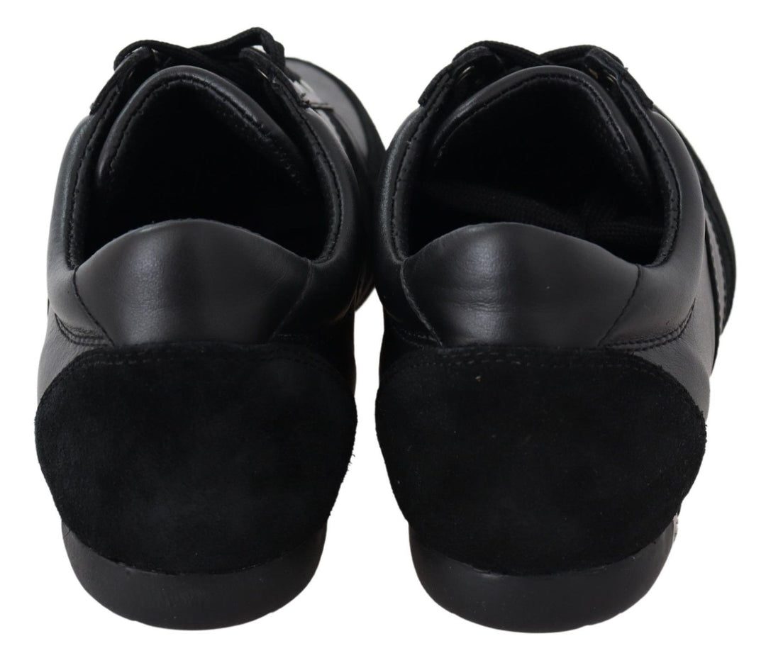 Dolce &amp; Gabbana Sample Sale Dolce &amp; Gabbana Black Logo Leather Casual Sneakers Shoes - | Designer outlet