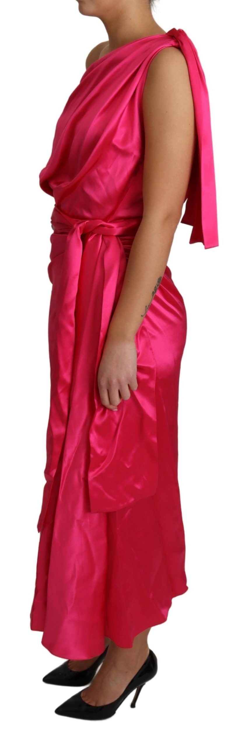 dolce and gabbana pink satin dress Satin mini dress - pink
