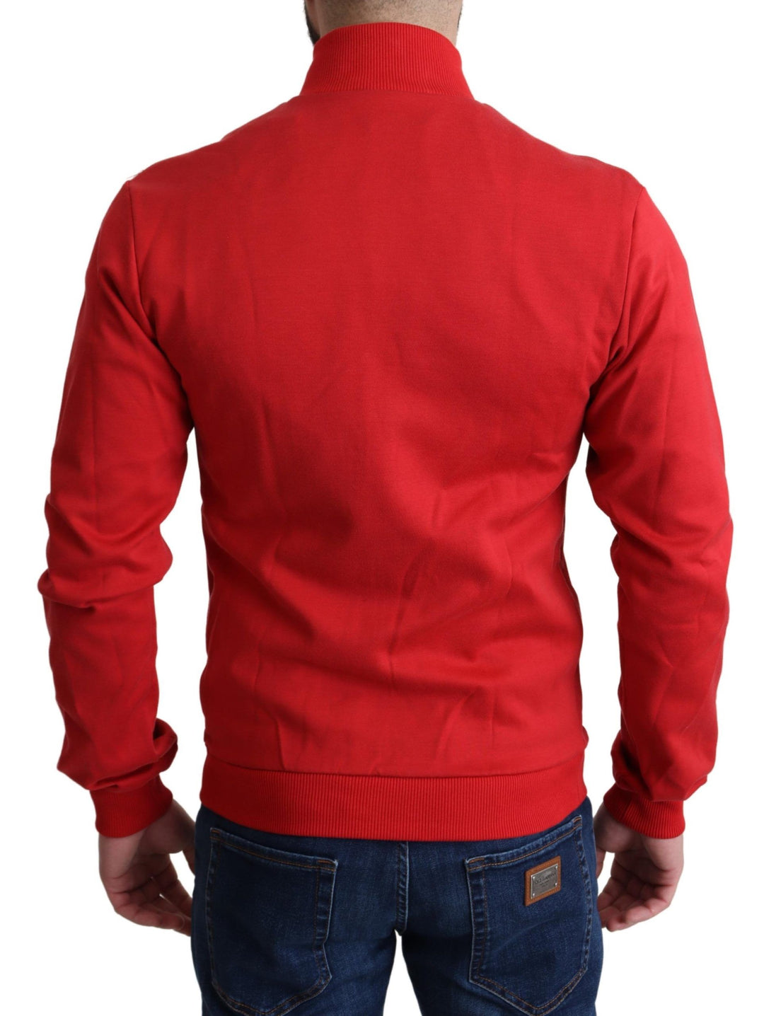 Dolce &amp; Gabbana Sample Sale Dolce &amp; Gabbana Red DG Motor Club Zippered Cardigan Sweater - | Designer outlet