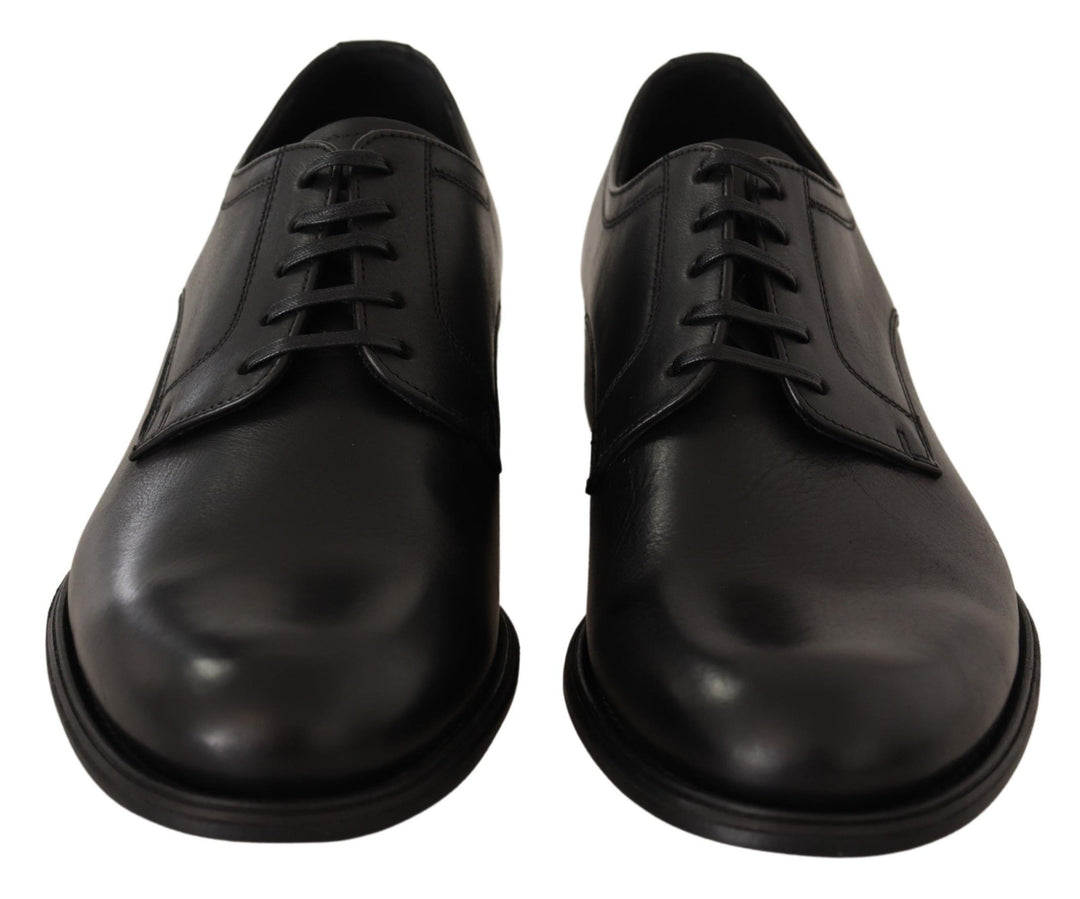 Dolce &amp; Gabbana Black Leather Lace Up Mens Formal Derby Shoes by Dolce &amp; Gabbana outlet now on sale