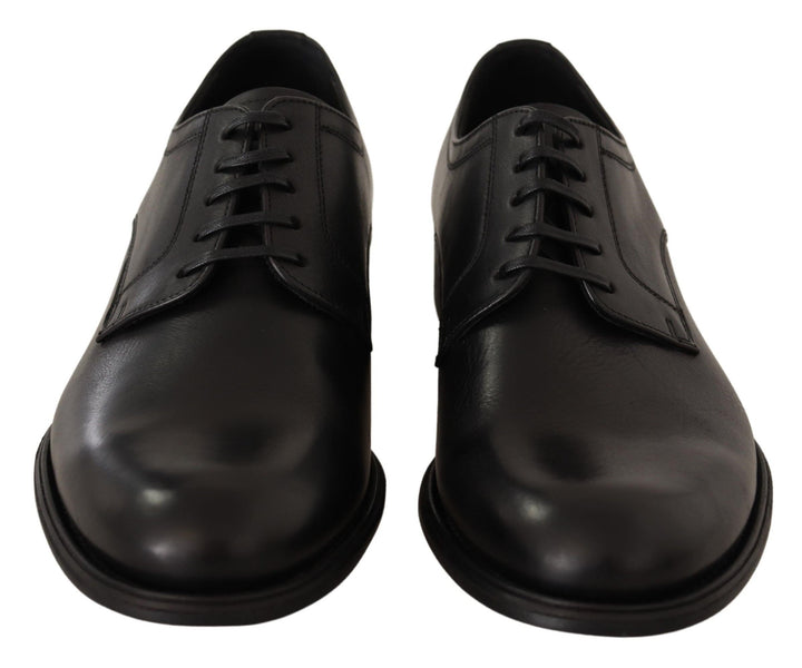 Dolce &amp; Gabbana Black Leather Lace Up Mens Formal Derby Shoes by Dolce &amp; Gabbana outlet now on sale