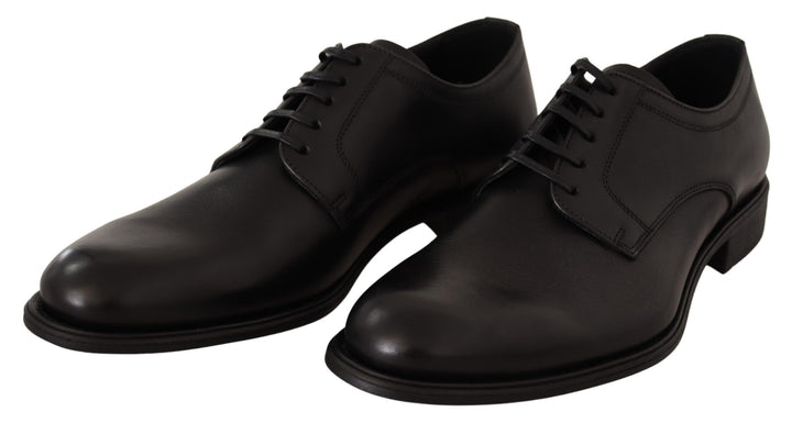 Dolce &amp; Gabbana Black Leather Lace Up Mens Formal Derby Shoes by Dolce &amp; Gabbana outlet now on sale