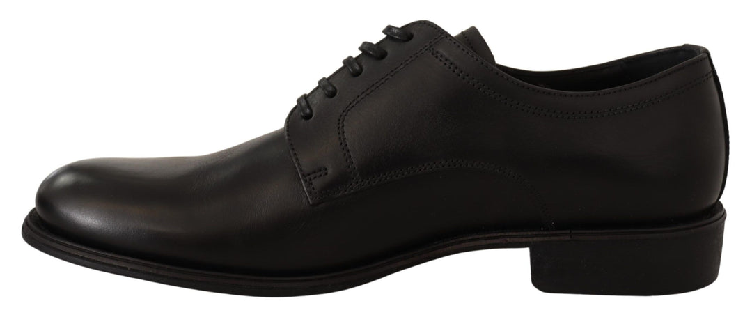 Dolce &amp; Gabbana Black Leather Lace Up Mens Formal Derby Shoes by Dolce &amp; Gabbana outlet now on sale