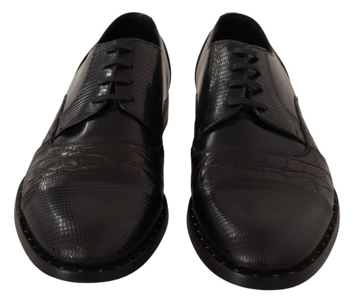 Dolce &amp; Gabbana Black Leather Exotic Skins Formal Shoes by Dolce &amp; Gabbana outlet now on sale