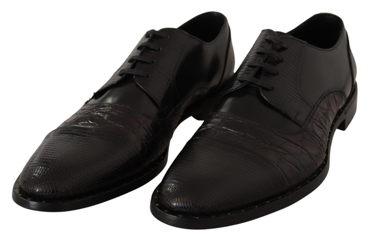 Dolce &amp; Gabbana Black Leather Exotic Skins Formal Shoes by Dolce &amp; Gabbana outlet now on sale