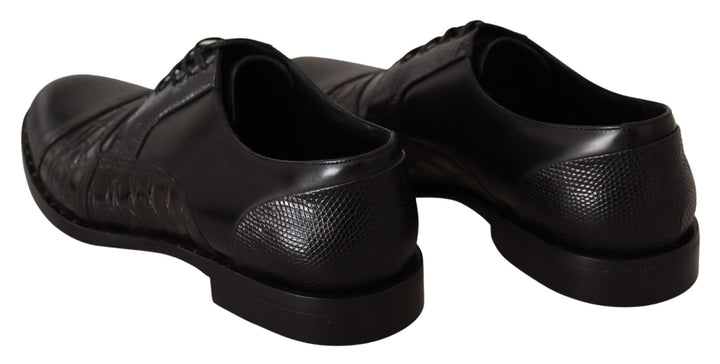Dolce &amp; Gabbana Sample Sale Dolce &amp; Gabbana Black Leather Exotic Skins Formal Shoes - | Designer outlet