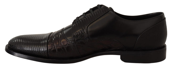 Dolce &amp; Gabbana Sample Sale Dolce &amp; Gabbana Black Leather Exotic Skins Formal Shoes - | Designer outlet