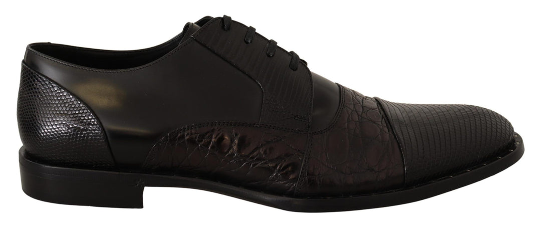 Dolce &amp; Gabbana Black Leather Exotic Skins Formal Shoes by Dolce &amp; Gabbana outlet now on sale
