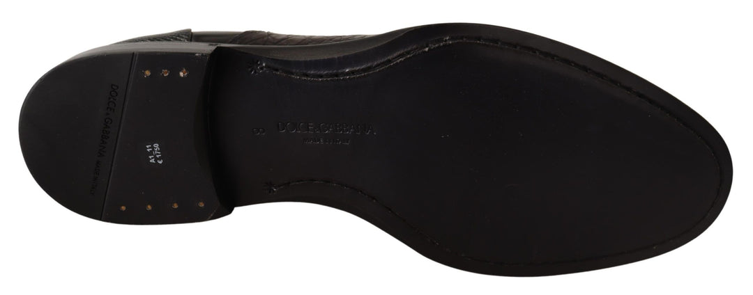Dolce &amp; Gabbana Black Leather Exotic Skins Formal Shoes by Dolce &amp; Gabbana outlet now on sale