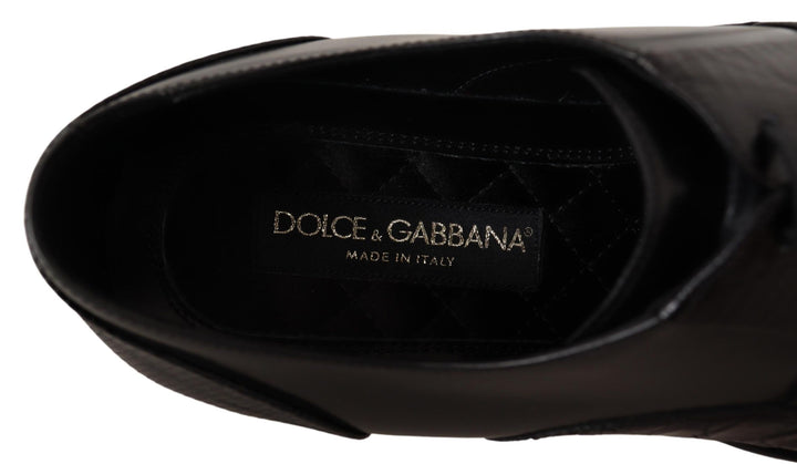 Dolce &amp; Gabbana Black Leather Exotic Skins Formal Shoes by Dolce &amp; Gabbana outlet now on sale