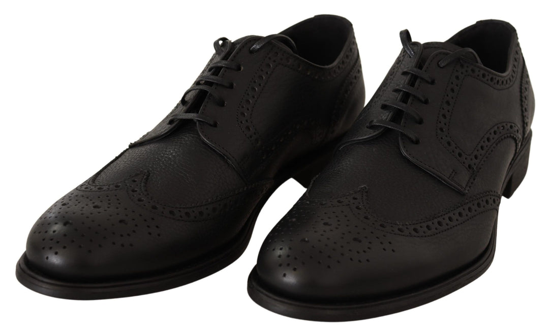 Dolce &amp; Gabbana Sample Sale Dolce &amp; Gabbana Black Leather Oxford Wingtip Formal Dress Shoes - | Designer outlet