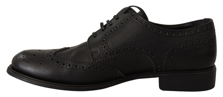 Dolce &amp; Gabbana Sample Sale Dolce &amp; Gabbana Black Leather Oxford Wingtip Formal Dress Shoes - | Designer outlet