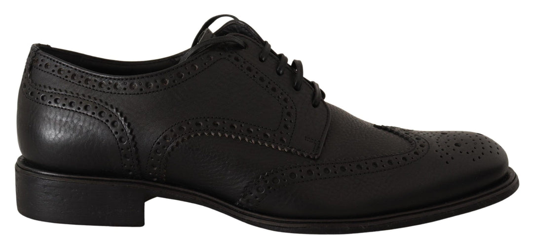 Dolce &amp; Gabbana Sample Sale Dolce &amp; Gabbana Black Leather Oxford Wingtip Formal Dress Shoes - | Designer outlet
