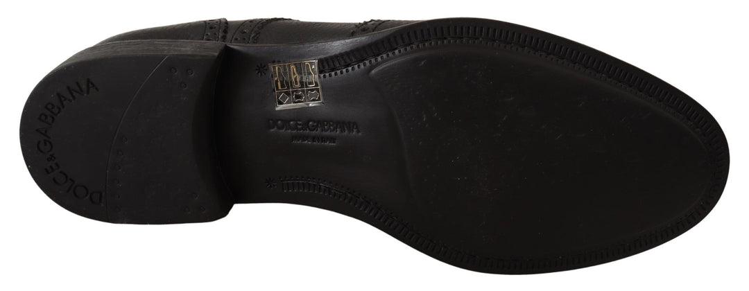 Dolce &amp; Gabbana Sample Sale Dolce &amp; Gabbana Black Leather Oxford Wingtip Formal Dress Shoes - | Designer outlet